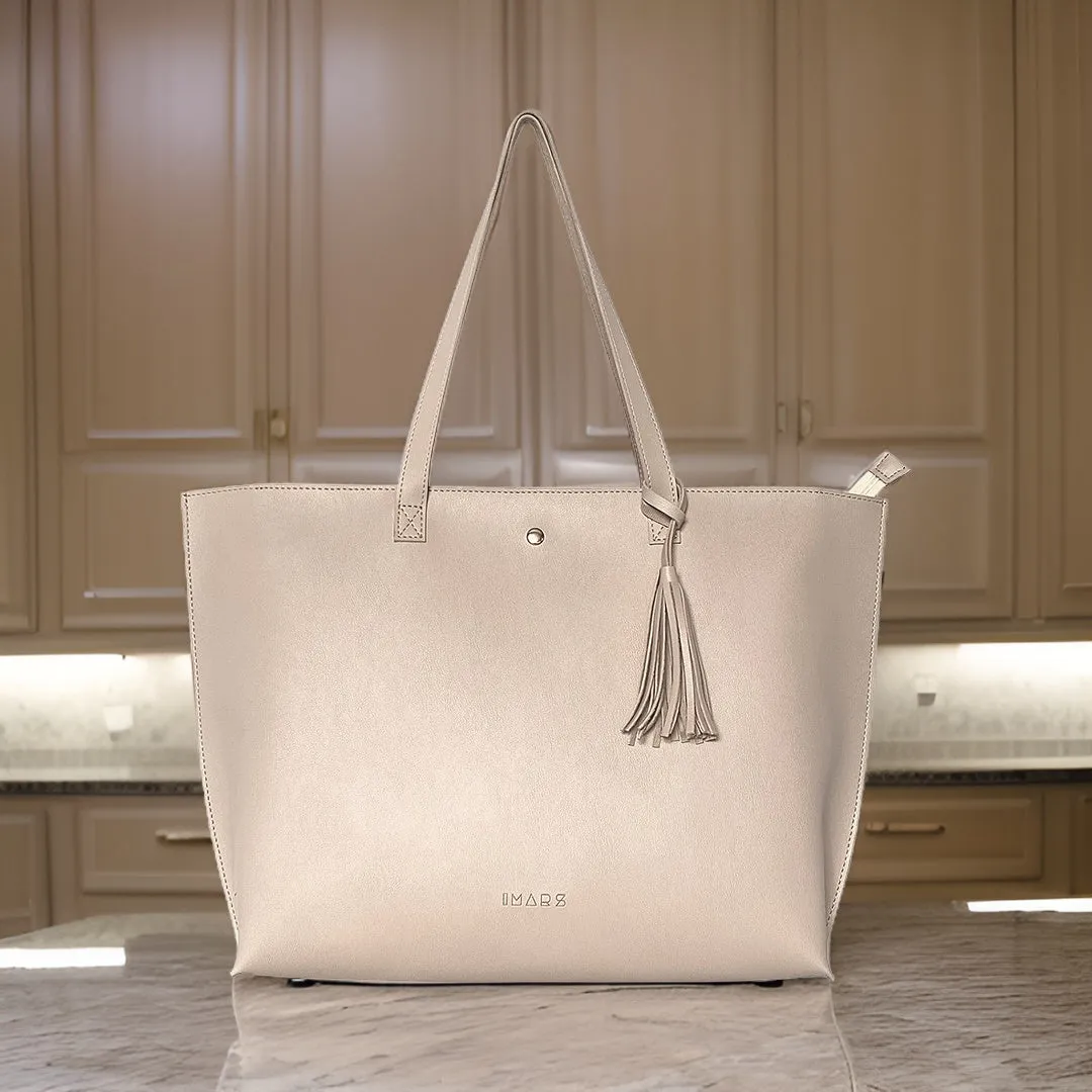 Classic Beige Tote Bag For Women & Girls