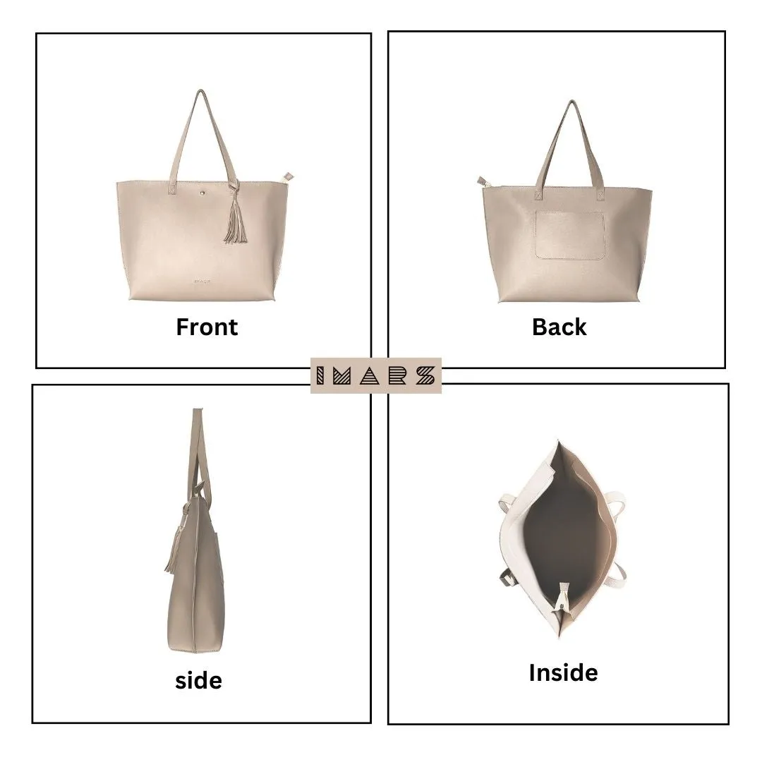 Classic Beige Tote Bag For Women & Girls