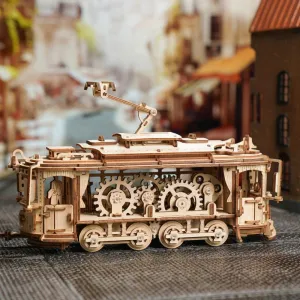 Classic City Tram | Robotime ROKR LK801 Mechanical Gears Puzzle Kit