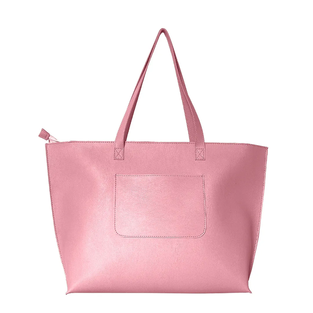 Classic Light Pink Tote Bag For Women & Girls