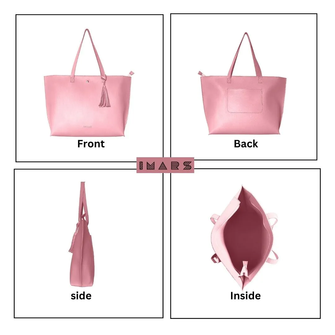 Classic Light Pink Tote Bag For Women & Girls