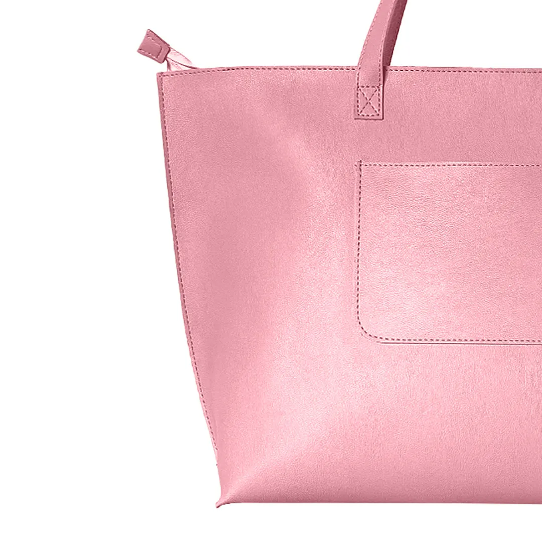 Classic Light Pink Tote Bag For Women & Girls