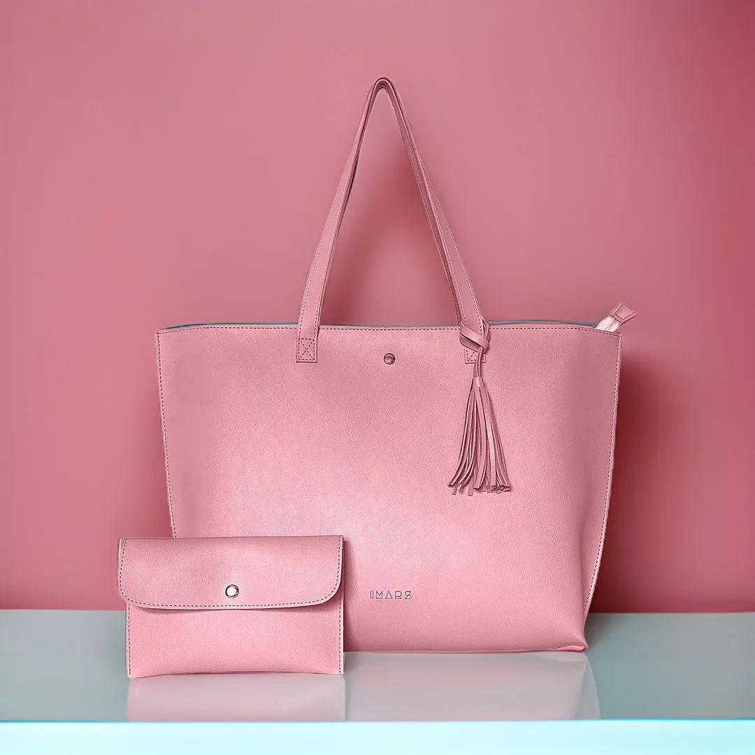 Classic Light Pink Tote Bag For Women & Girls