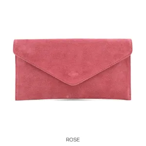 Coral Rose envelope clutch bag