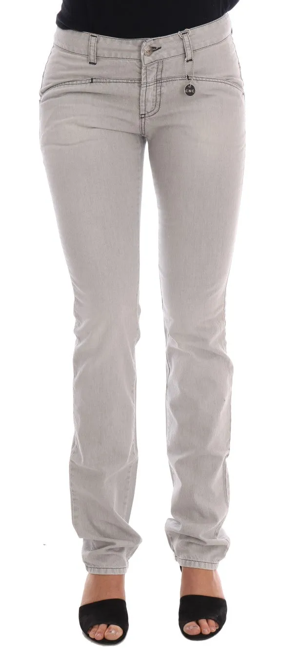 Costume National Sophisticated Gray Super Slim Jeans