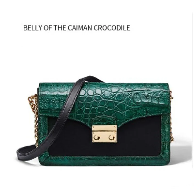 Crocodile leather skin women bag single shoulder