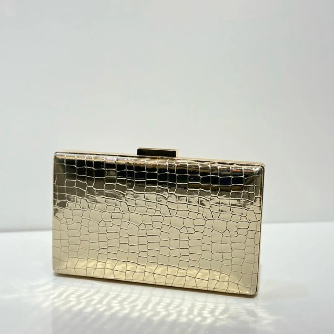 crocodile square Clutch