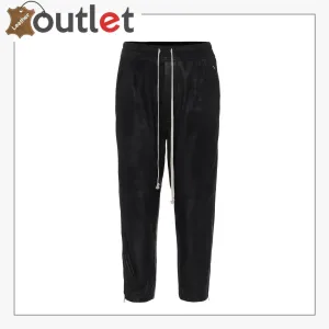 Cropped Womens Leather Trackpants Trouser