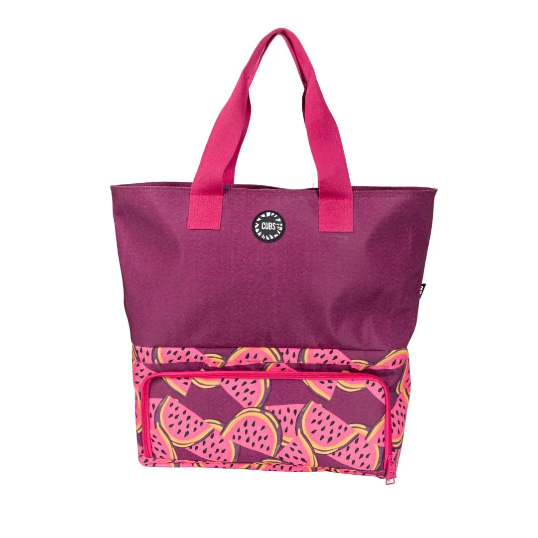 Cubs Purple Watermelons Tote/Cooler Bag