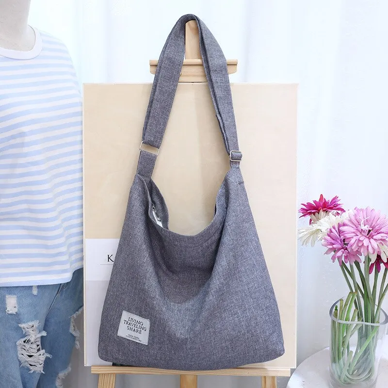 Darianrojas Korean Canvas Bag Fashionable Women Simple Large Capacity Hand Bill Of Lading Shoulder Cross Versatile Retro Canvas Bag