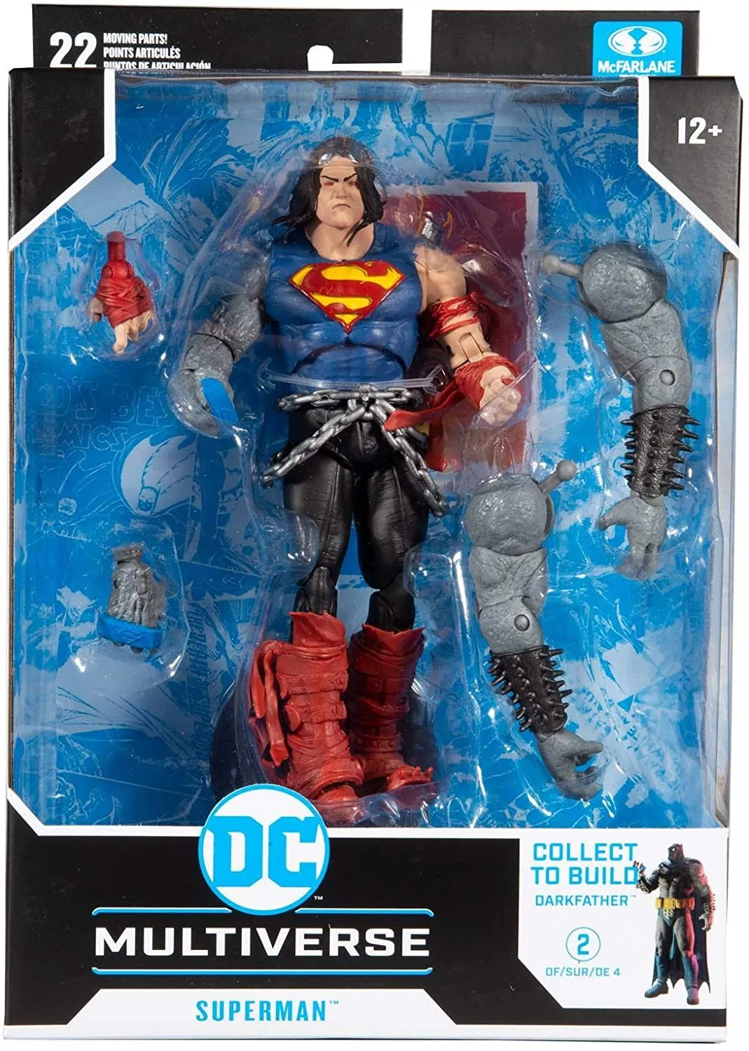 DC Multiverse Death Metal Superman 7" Inch Action Figure with Build a Figure for 'Darkfather' Figure (BAF) - McFarlane Toys