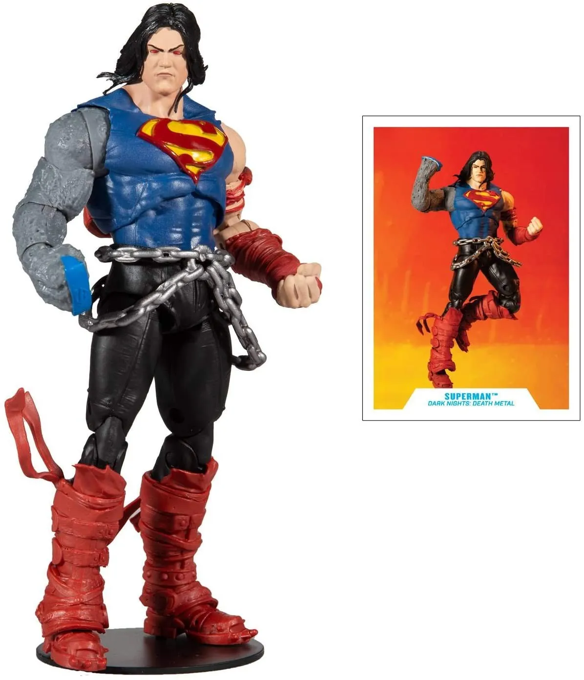 DC Multiverse Death Metal Superman 7" Inch Action Figure with Build a Figure for 'Darkfather' Figure (BAF) - McFarlane Toys