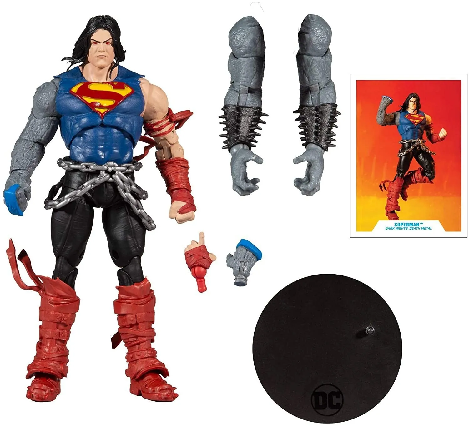 DC Multiverse Death Metal Superman 7" Inch Action Figure with Build a Figure for 'Darkfather' Figure (BAF) - McFarlane Toys