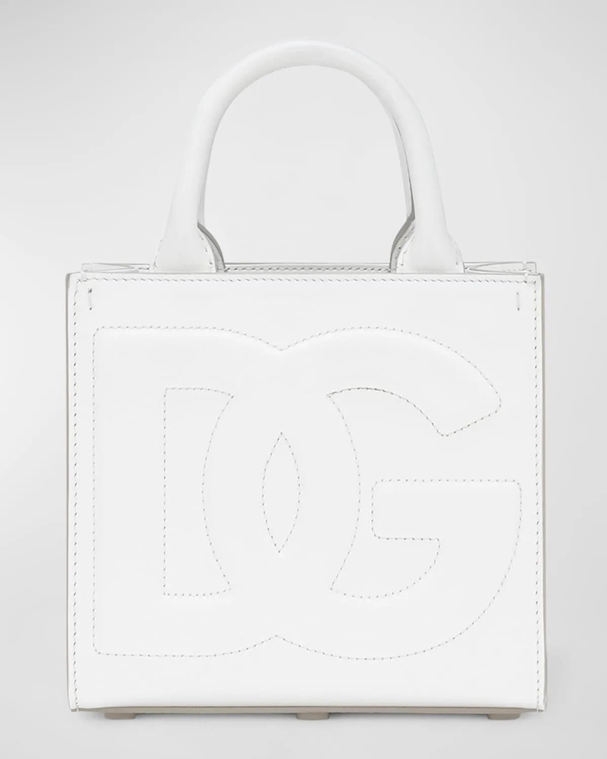 DG Logo Leather Top-Handle Bag