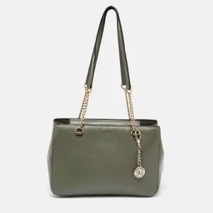 DKNY Grey Saffiano Leather Tote