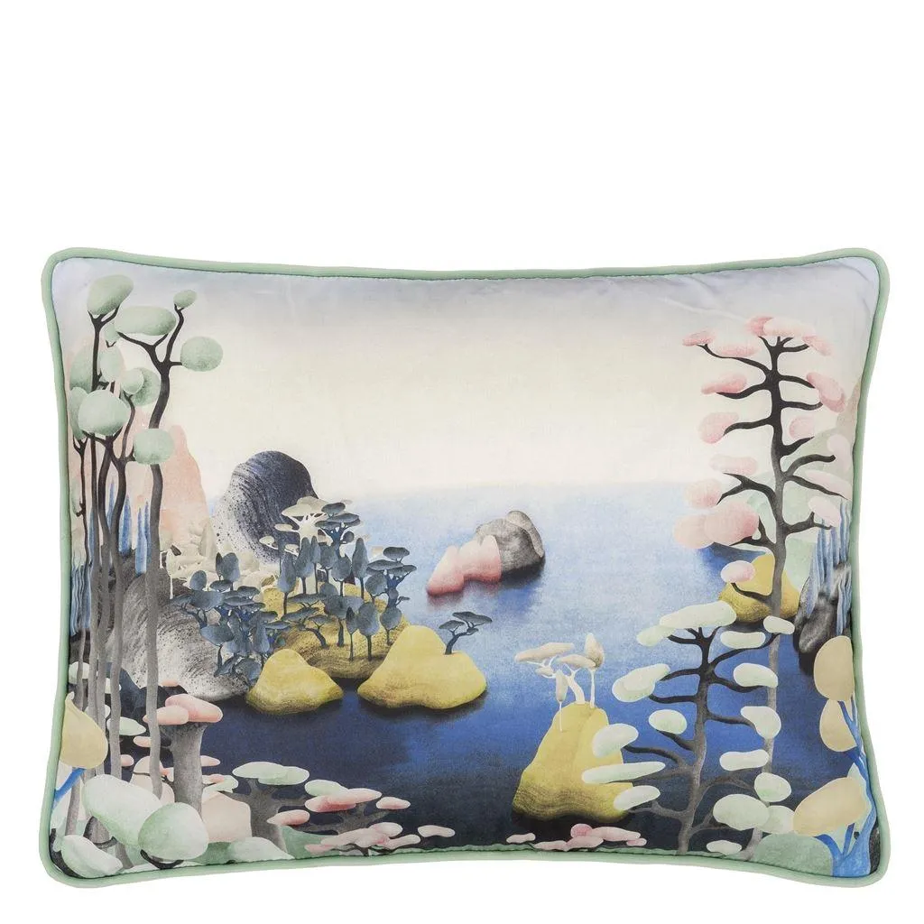 Double-sided pillow IT'S PARADISE AGATE cotton satin