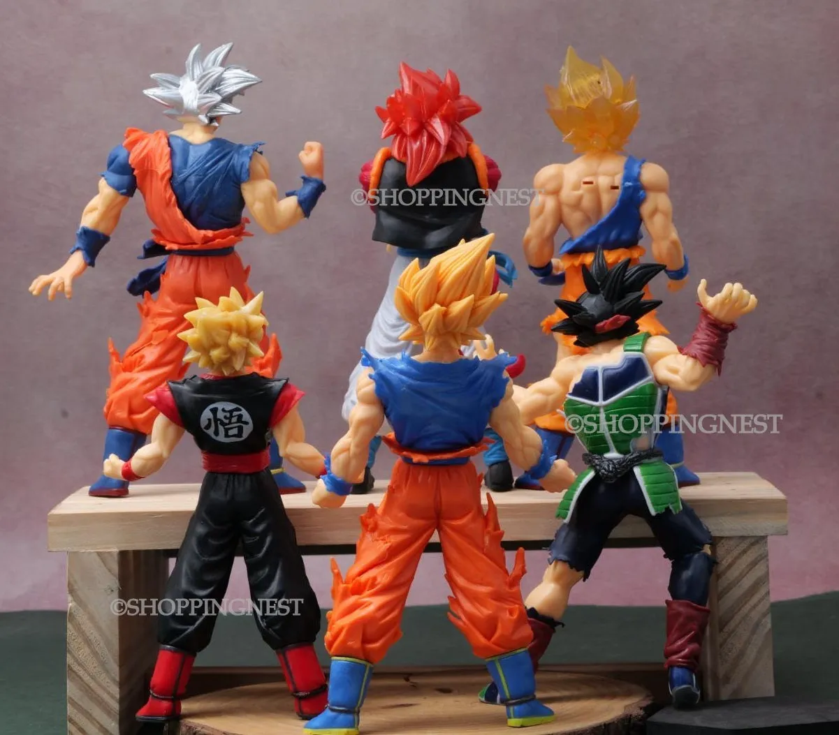 Dragon Ball Z  Set of 6 Action Figure Self Standing Set Figurine