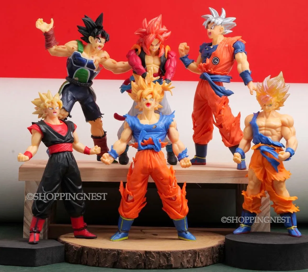 Dragon Ball Z  Set of 6 Action Figure Self Standing Set Figurine