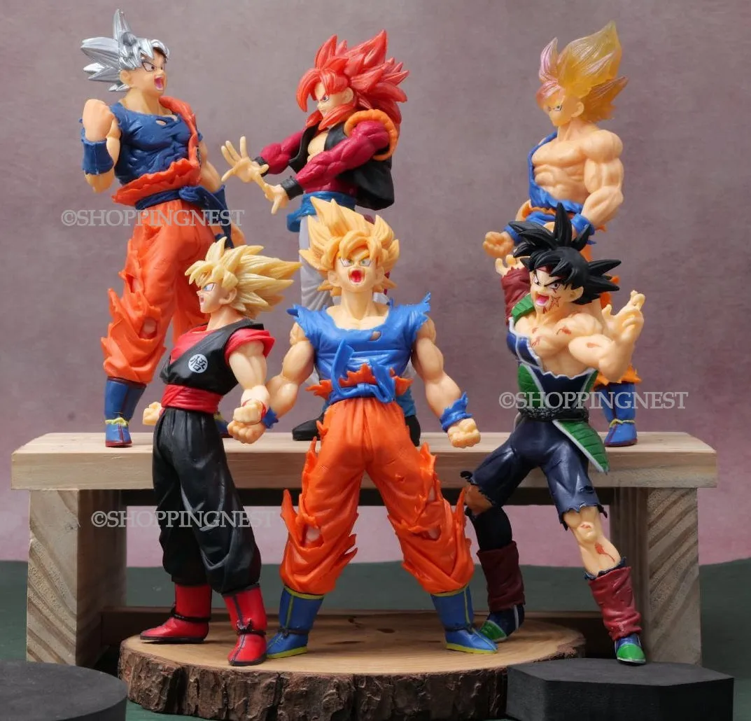 Dragon Ball Z  Set of 6 Action Figure Self Standing Set Figurine