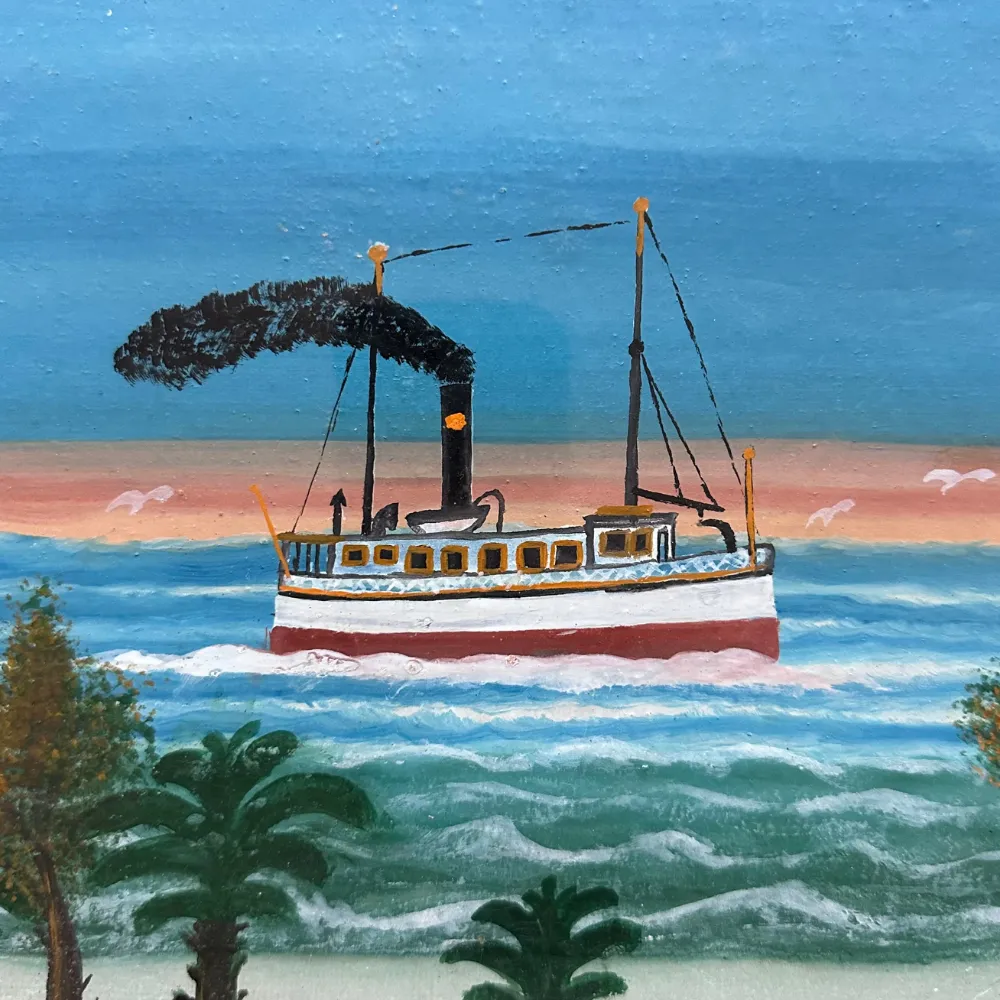 Early 20th-century Naive Seascape Painting