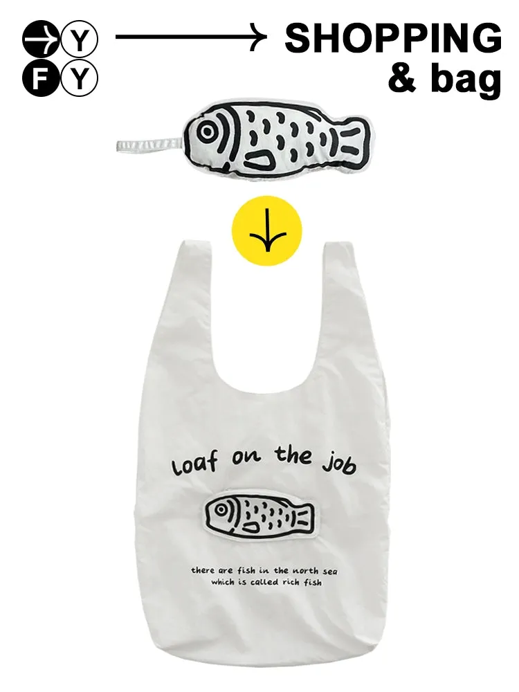 Eco-Friendly Rich Fish Tote Bag - Large Capacity Folding grocery Bag