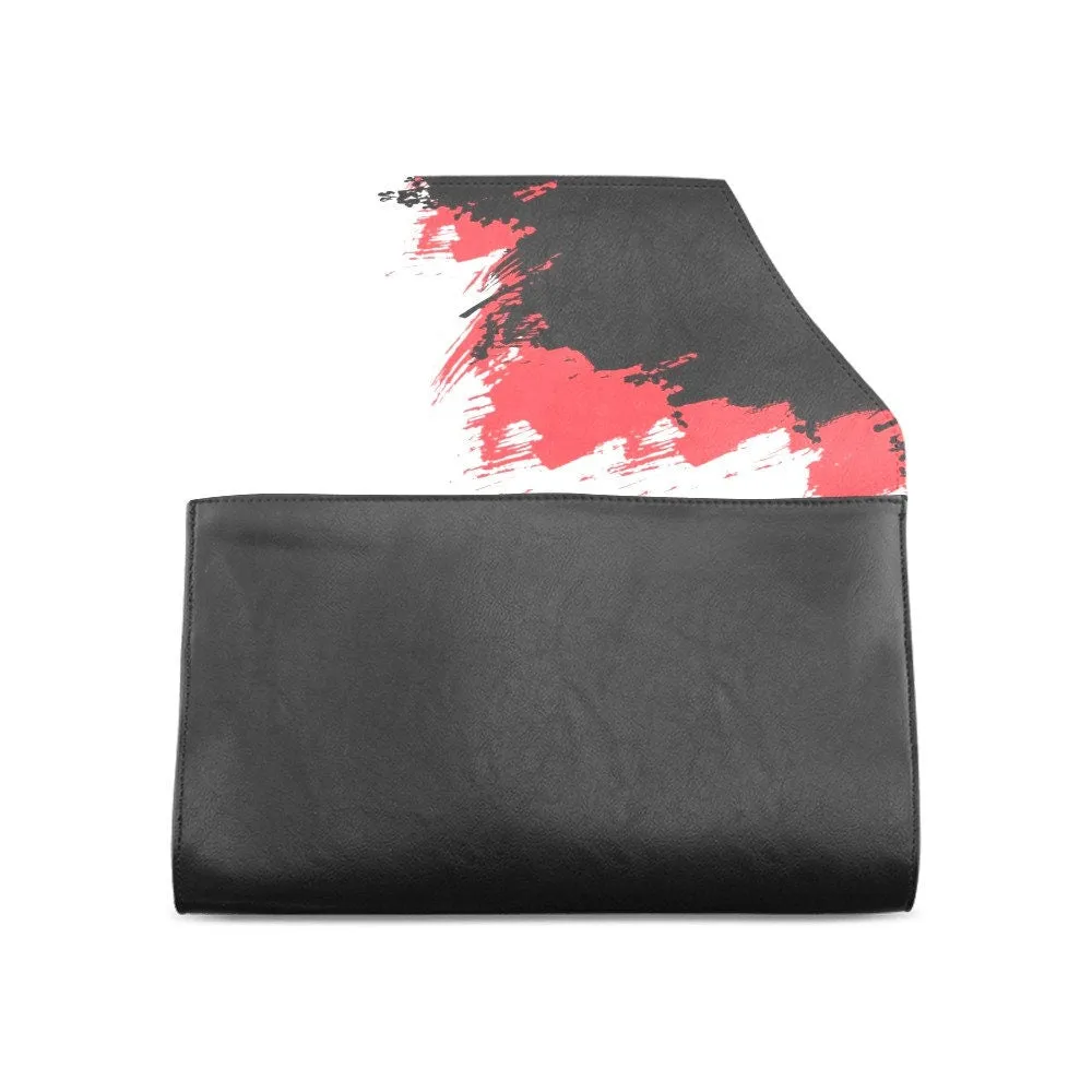 Edgy Black Red Clutch, Clutch Bag, Clutches, Clutch Purse, Clutch Purse Evening, Clutches and evening bags, Sexy Clutch, high fashion clutch