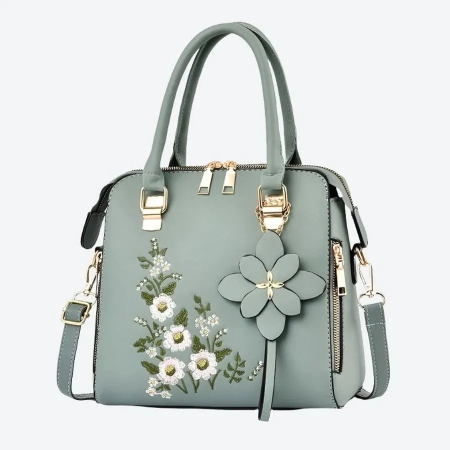 Elegant Floral Embroidered Handbags