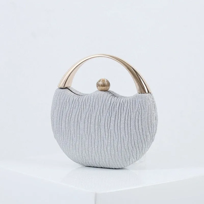 Elegant Round Shoulder Luxury Wedding Women Clutch