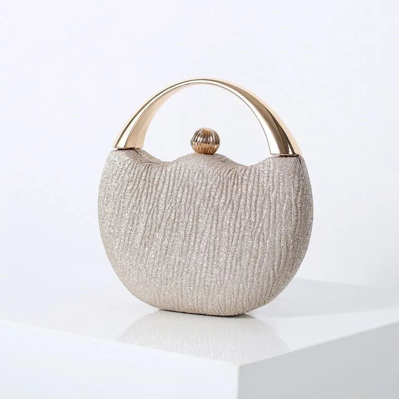 Elegant Round Shoulder Luxury Wedding Women Clutch