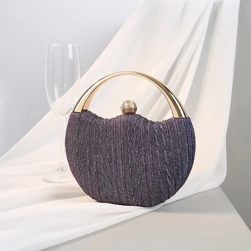 Elegant Round Shoulder Luxury Wedding Women Clutch