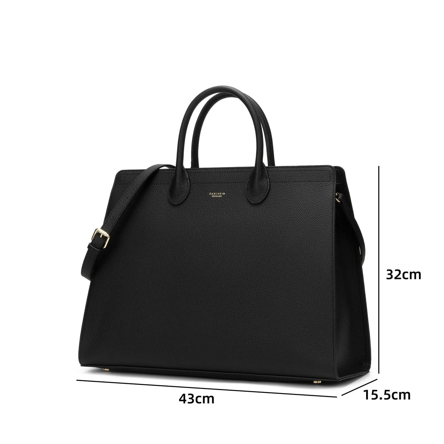 Elise Genuine Leather Handbag (Black)