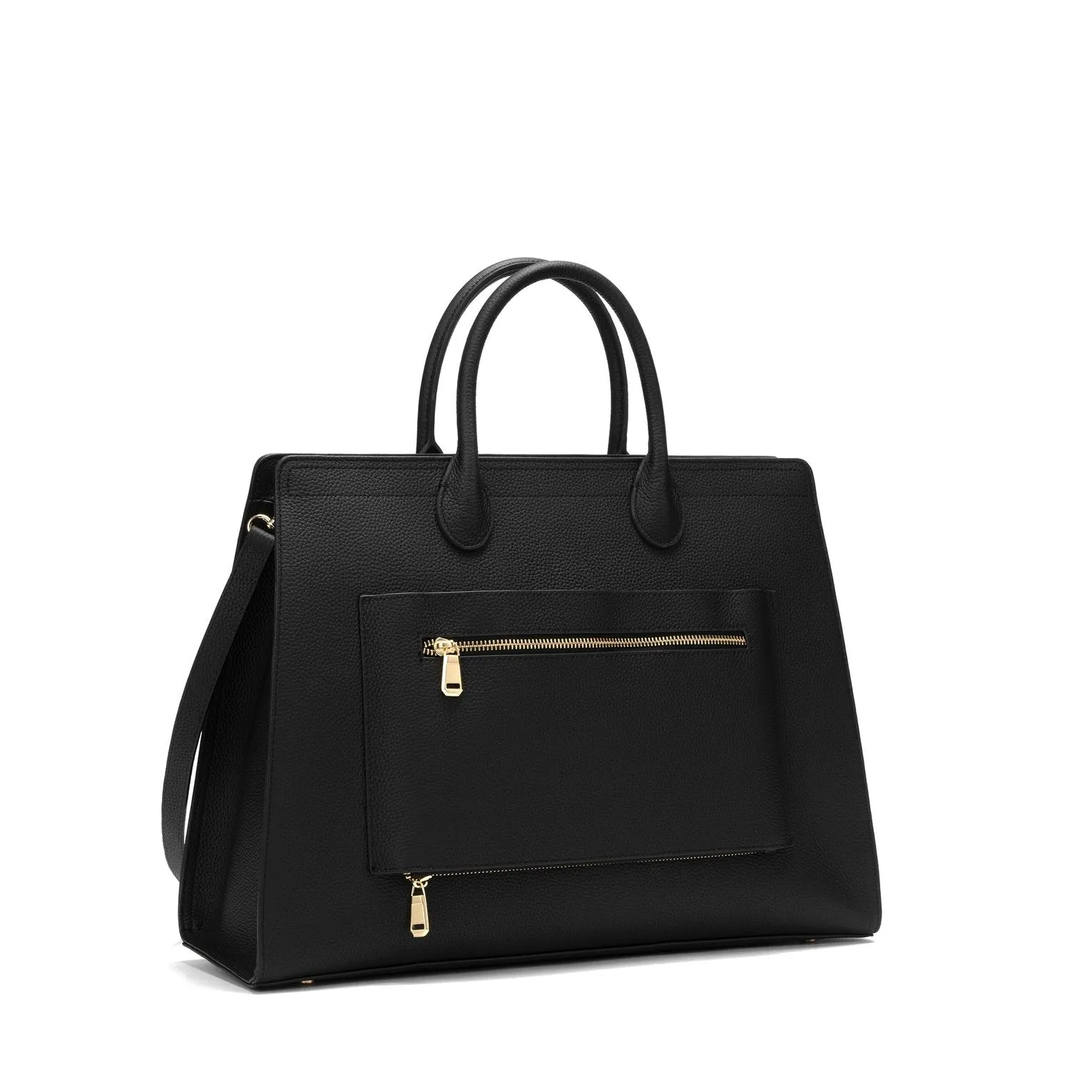 Elise Genuine Leather Handbag (Black)