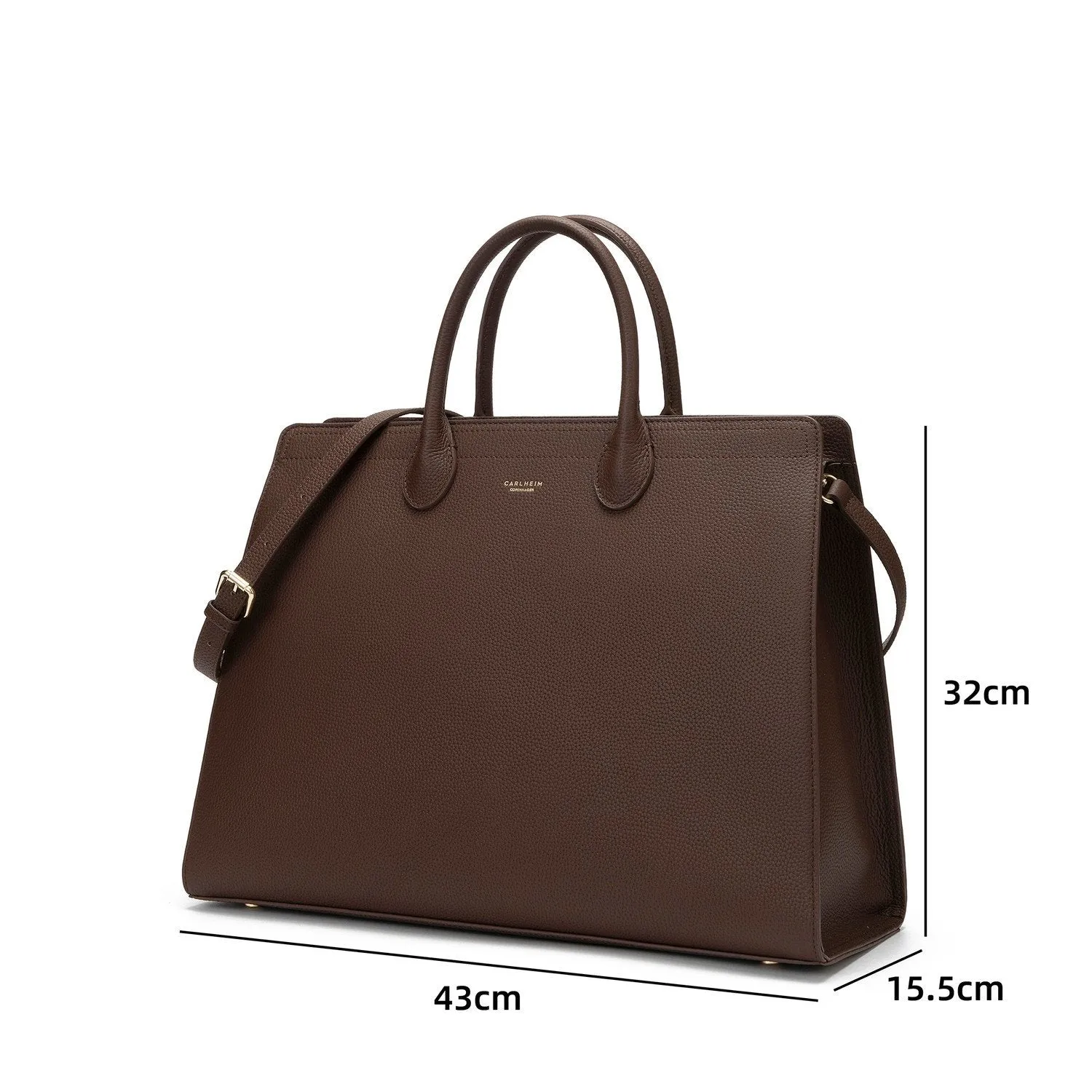 Elise Genuine Leather Handbag (Brown)