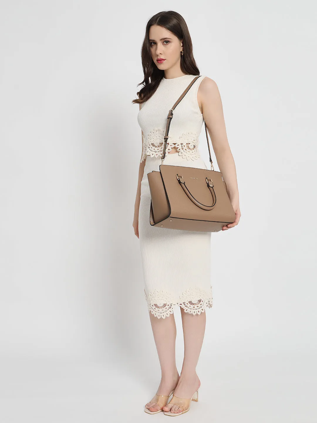 Elora Satchel Sling - Beige