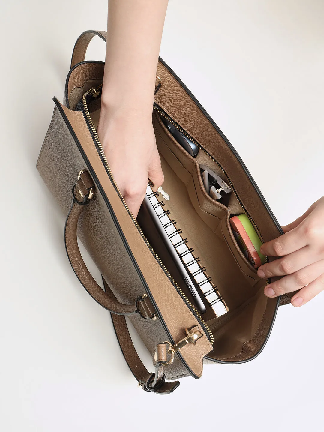 Elora Satchel Sling - Beige