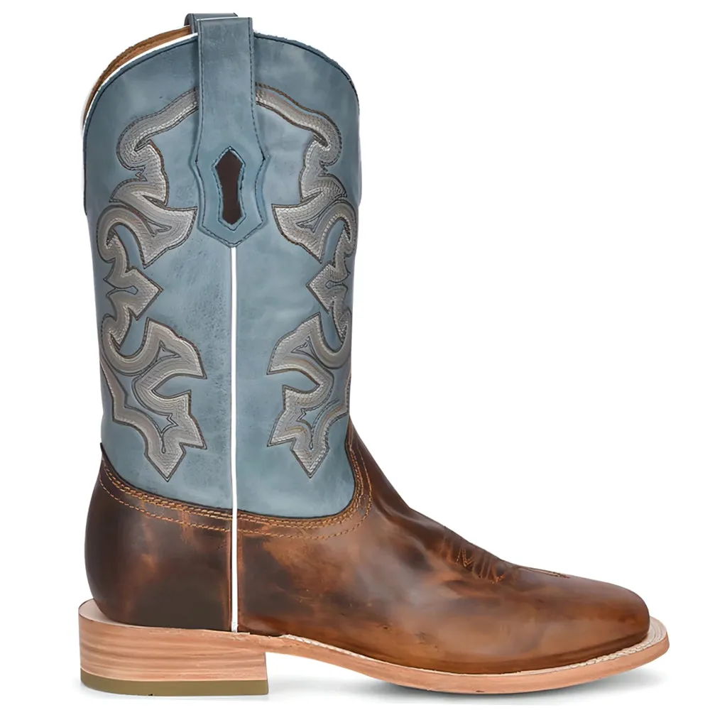 Embroidered Wide Square Toe Cowboy Boots