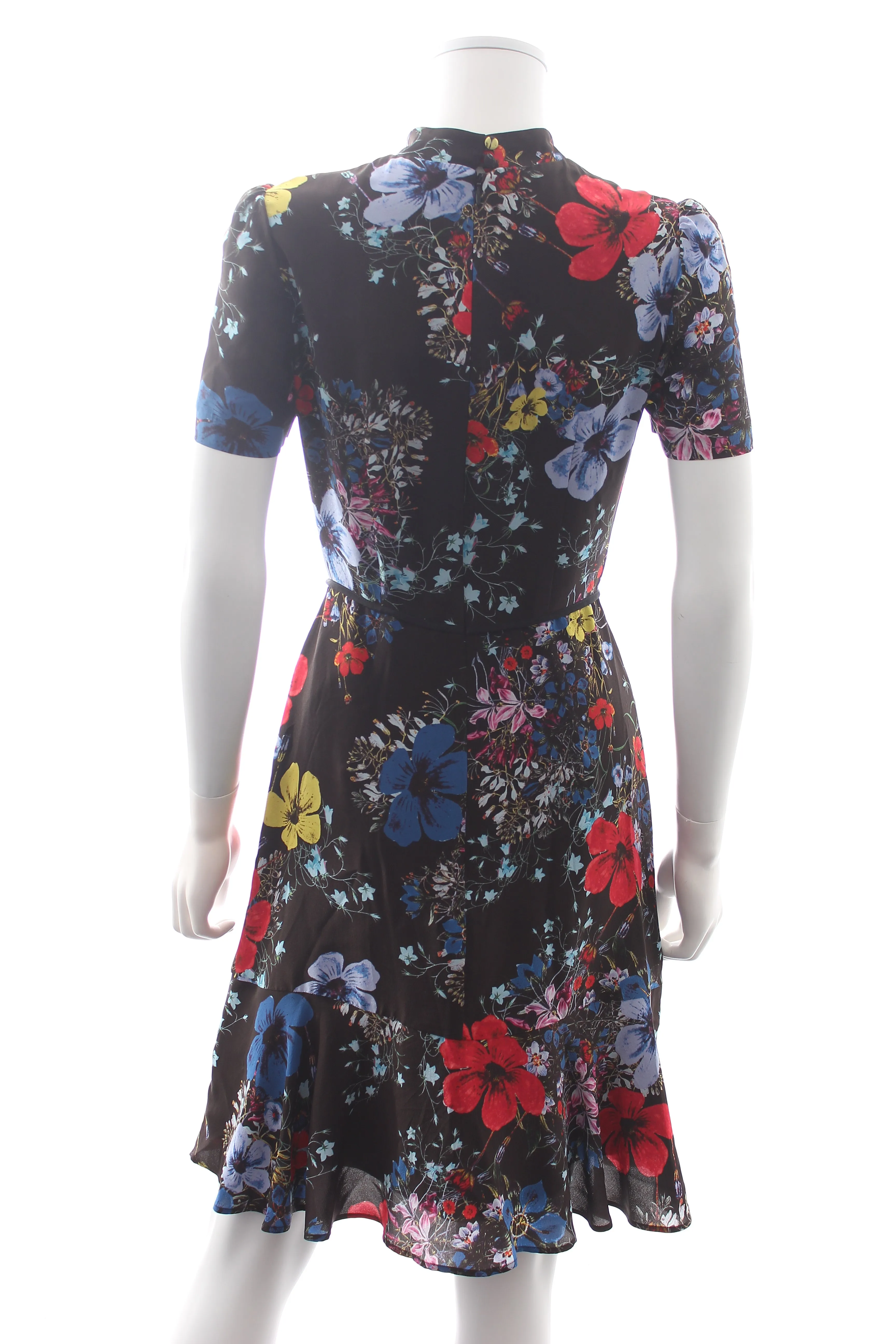 Erdem Anne Floral Printed Silk Mini Dress