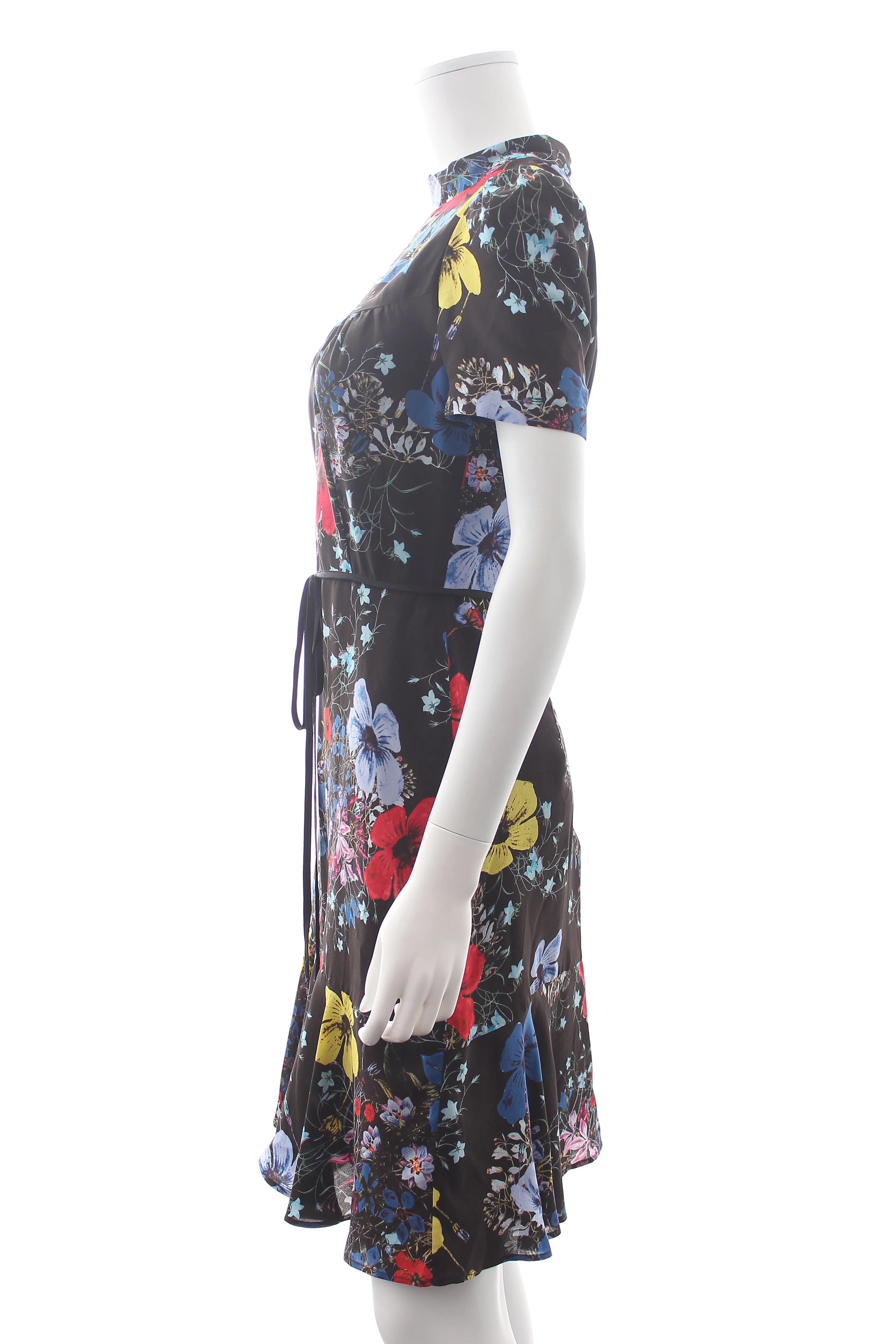 Erdem Anne Floral Printed Silk Mini Dress