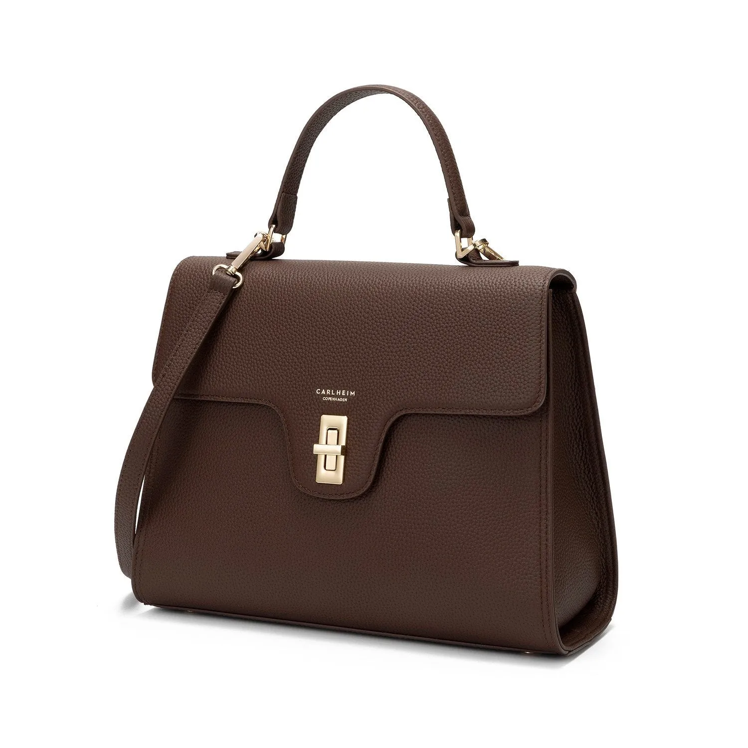 Estelle Genuine Leather Handbag (Brown)