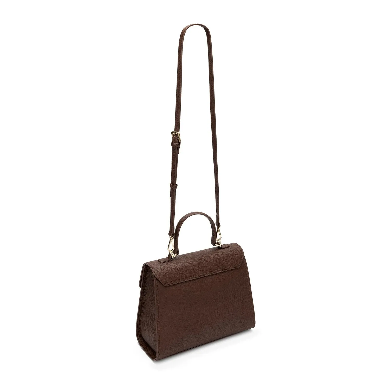 Estelle Genuine Leather Handbag (Brown)