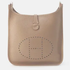 Etoupe Taurillon Clemence Evelyne3 Bag PM