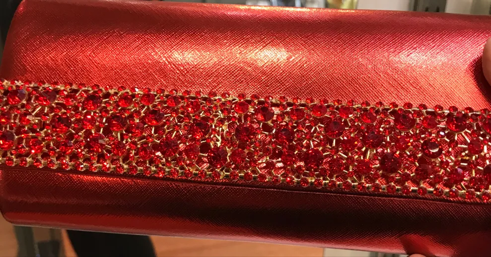 Fashion red clutch