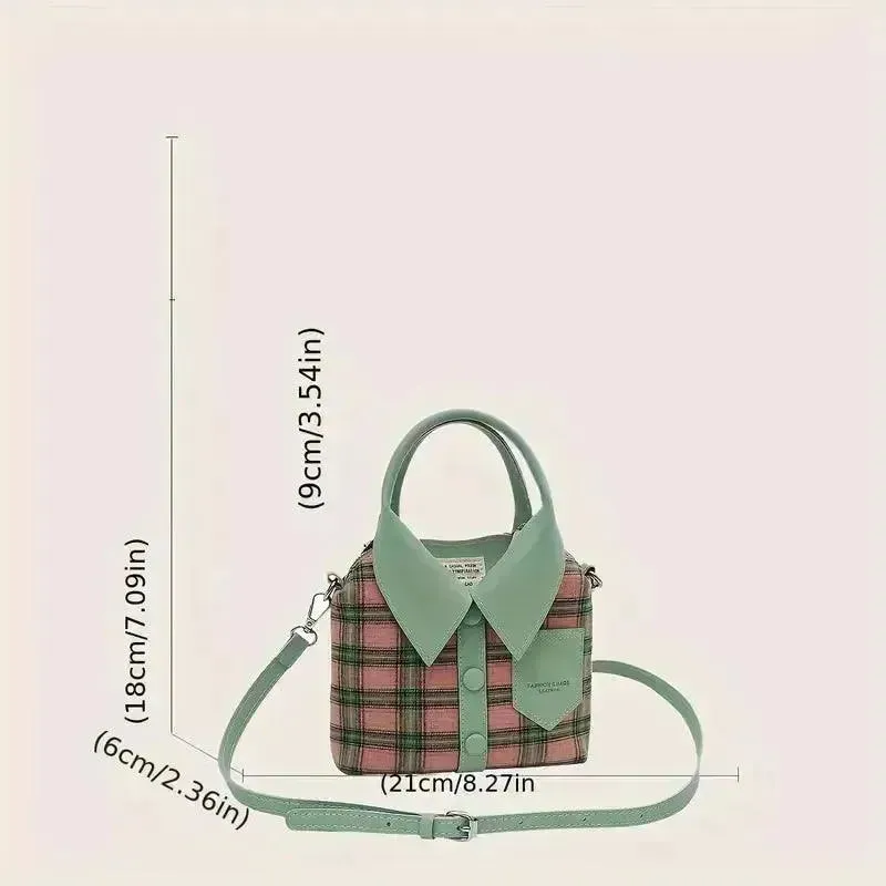 Fashionable Plaid Shirt Design Handbags