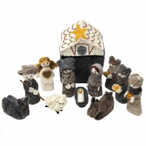 Felted Nativity 12-Piece Set