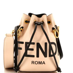 FENDI Logo Mon Tresor Bucket Bag Leather Mini