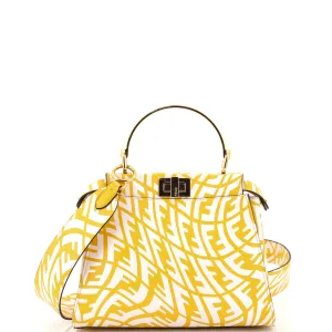 FENDI Peekaboo Bag Vertigo Zucca Leather Mini