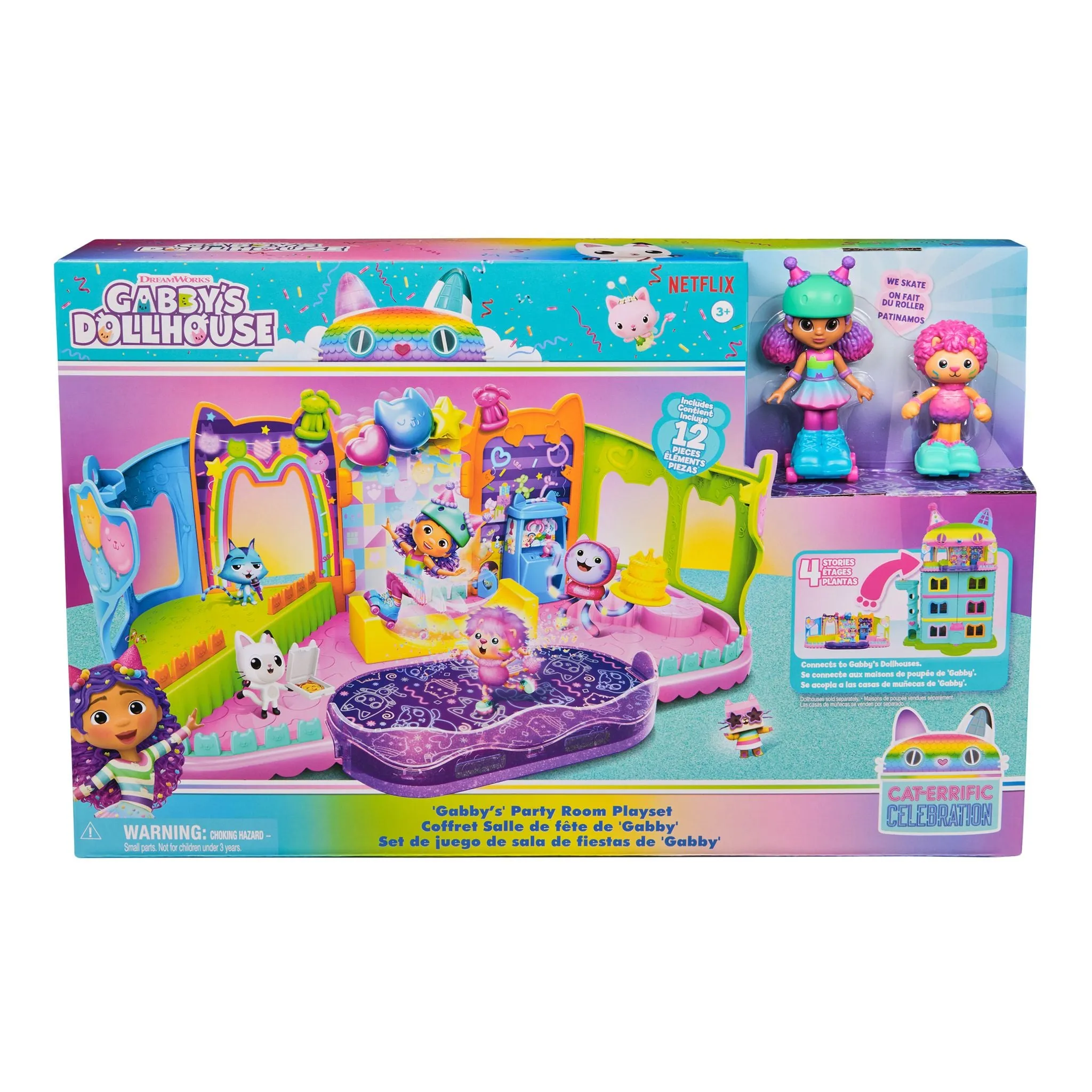 Gabby's Dollhouse Rooftop Roller Party Playset