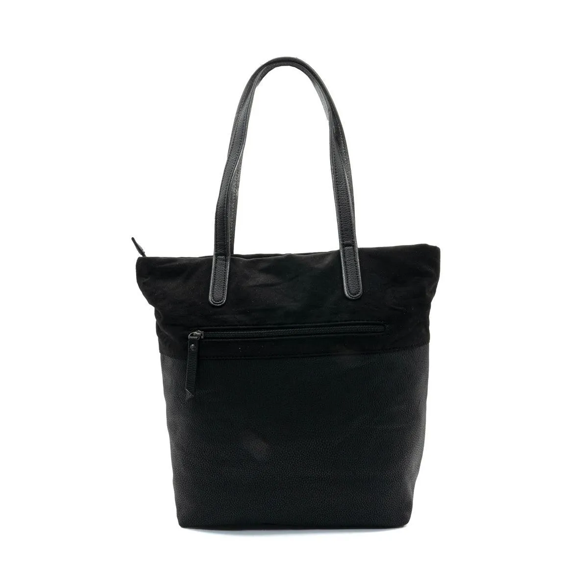 Gabor Alcantara Tote Bags Leather Black Colour For Women