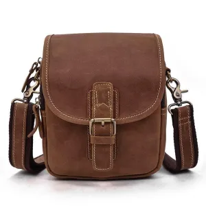 Genuine Leather Messenger Bags Retro Design Crossbody Bag