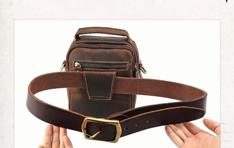 Genuine Leather Messenger Bags Retro Design Crossbody Bag